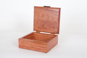 Handmade jewelry box: bubinga, ebony, brass