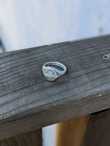 Chunky Silver Ring: Rounded Signet