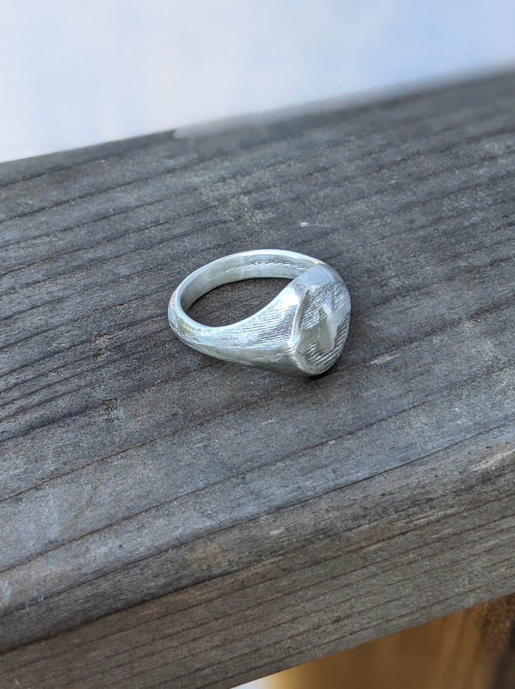 Chunky Silver Ring: Rounded Signet