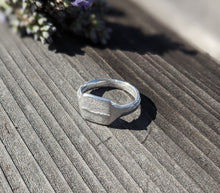 Chunky Silver Ring: Square Signet
