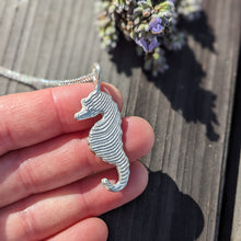 Chunky Silver Pendant: Seahorse