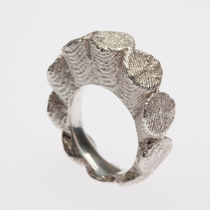 Silver Ruffle Ring